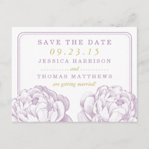 Postal De Anuncios Colección de Bodas florales de Peony