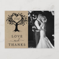 Colección de Bodas The Rustic Heart Tree Agradecim