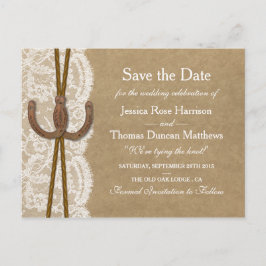 Postal De Anuncios Colección Kraft, Lace & Horseshoe