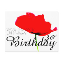 Colección POPPY 30 cumpleaños Guardar la fecha