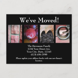 Postal De Anuncios Collage de alfabetos, carta HOME Word Movimiento d