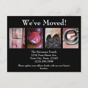 Postal De Anuncios Collage de alfabetos, carta HOME Word Movimiento d