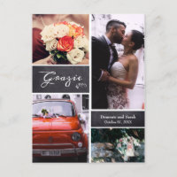 Collage de Fotos con Tiza Boda Rústica "Grazie"