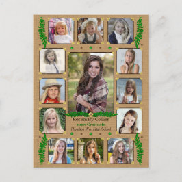 Postal De Anuncios Collage de fotos de bachillerato | Burlap Fern