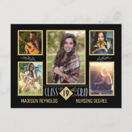 Postal De Anuncios Collage de fotos de graduación de escuela secundar