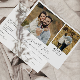 Postal De Anuncios Collage de Fotos de Parejas Modernas Guardar la Fe