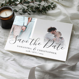 Postal De Anuncios Collage de fotos elegante con script para guardar