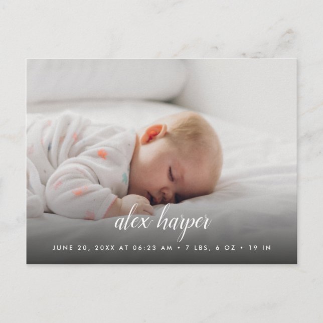 Postal De Anuncios Collage fotográfico clásico Birth (Anverso)