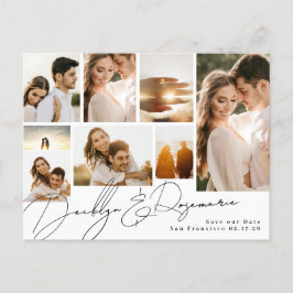 Postal De Anuncios Collage Personalizable Multi Foto Save The Date