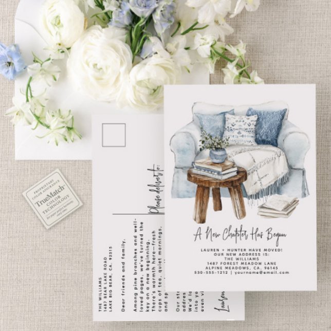 Postal De Anuncios Colores De Agua Elegantes Un Nuevo Capítulo Ha Com (Subido por el creador)