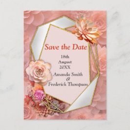 Postal De Anuncios Colores de Suculentas Apricot Crush para 2024