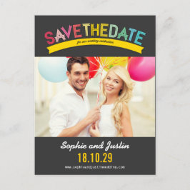 Postal De Anuncios Colorida foto de verano del arcoiris moderna salva