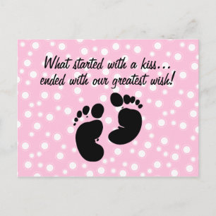 Postal De Anuncios Comenzado con un personalizado del rosa del deseo