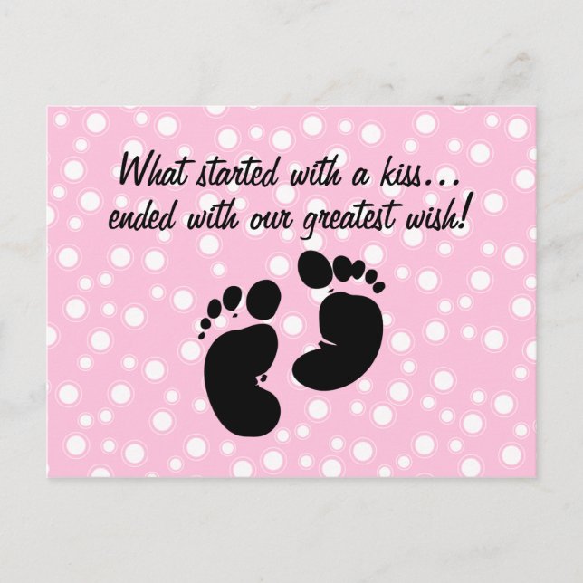 Postal De Anuncios Comenzó Con Un Beso Deseo Rosa Personalizado (Anverso)