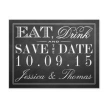 Comer, beber y casarse Boda de Chalkboard