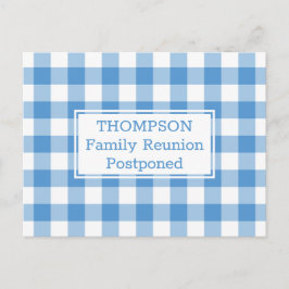 Postal De Anuncios Comprobación de búfalo azul claro Reunión familiar