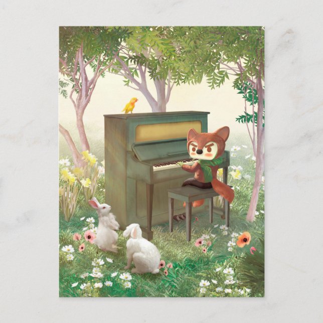 Postal De Anuncios Concierto de piano en el bosque (Anverso)