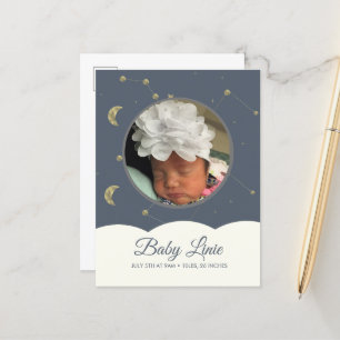 Postal De Anuncios Constelación de Nubes Falso Oro Bebe 