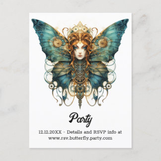 Postal De Anuncios Copperfly Emperatriz Mariposa Boda Steampunk