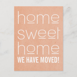 Postal De Anuncios Coral Modern Home Sweet Home Postcard