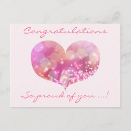Postal De Anuncios Corazón rosa | Postcarta de felicitaciones