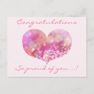 Postal De Anuncios Corazón rosa Postcarta de felicitaciones