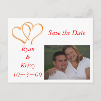 Postal De Anuncios Corazones Dobles