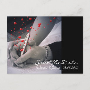 Postal De Anuncios corazones modernos La boda de Las Vegas salvar la 