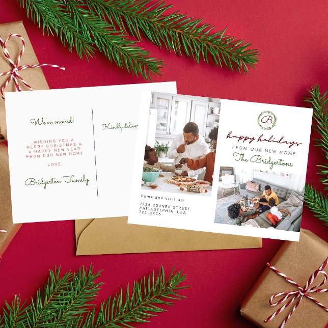 Postal De Anuncios Corona de Navidad Dos Fotos Fiesta de Mudanza a Nu (Subido por el creador)