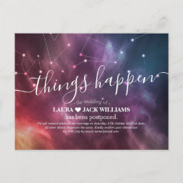 Postal De Anuncios Cosas de Aplazamiento boda ocurren en Galaxy Nebul