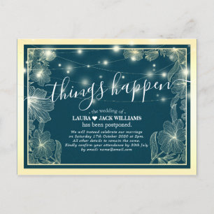 Postal De Anuncios Cosas que pasan Boda posponemos flores de oro