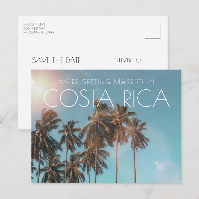 Postal De Anuncios Costa Rica marea para salvar la fecha (Anverso / Reverso)