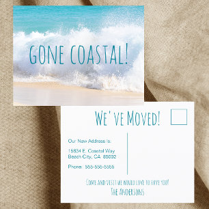 Postal De Anuncios Costera Ida Nueva Ola Hogar En Acuarela De Playa