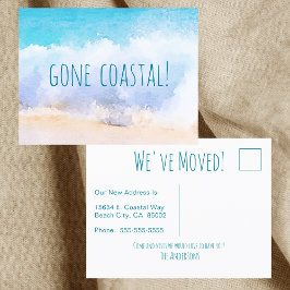 Postal De Anuncios Costera Ida Nueva Ola Hogar En Acuarela De Playa