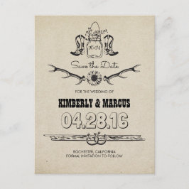 Postal De Anuncios Cowboy Boots Country Western Save the Date