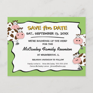 Postal De Anuncios Cowdacious Apple Green Fam Reunion Salva la fecha