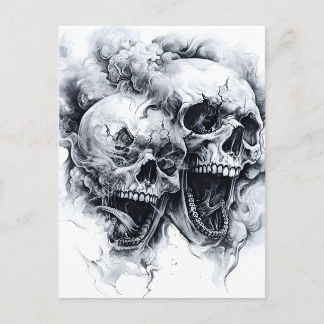 Postal De Anuncios Cráneo Fantasma de Medianoche (Anverso)