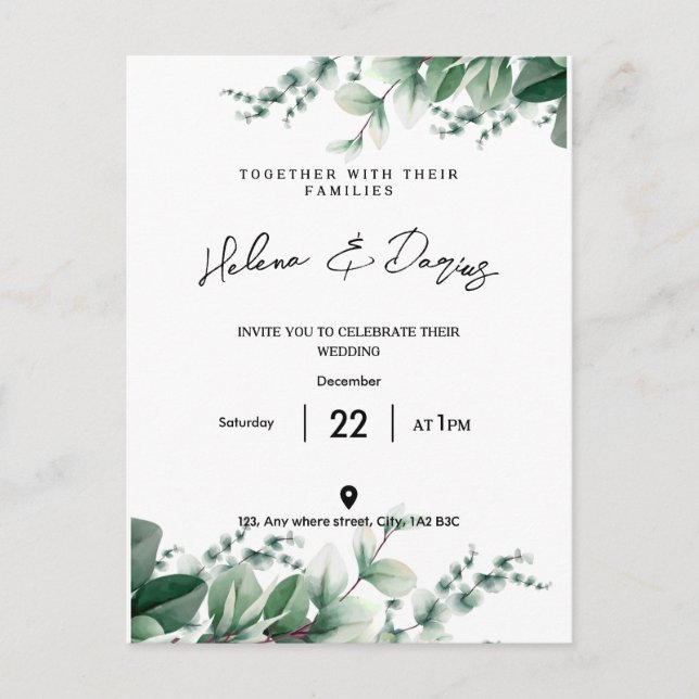 Postal De Anuncios Crea el tuyo - Hazlo verde (Anverso)