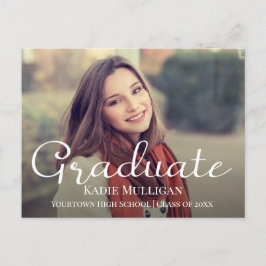 Postal De Anuncios Crea tu propia foto de graduación con letra cursiv
