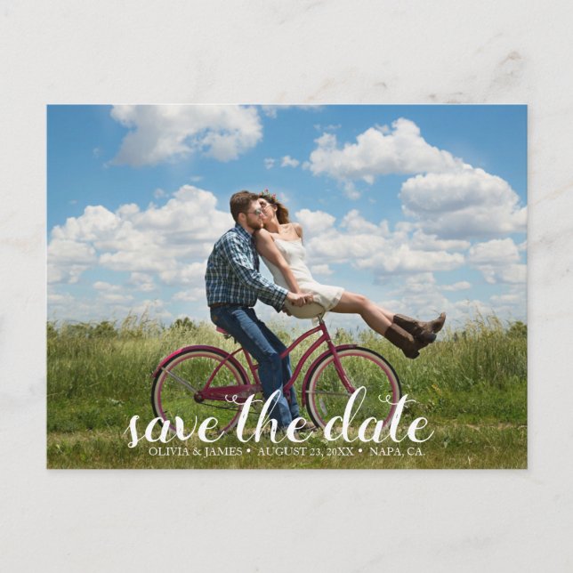 Postal De Anuncios Crea tu propia foto de Save the Date (Anverso)