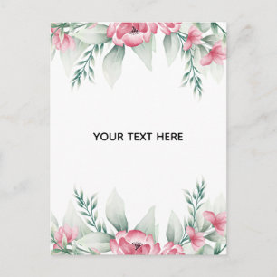 Postal De Anuncios Crea tu propio borde floral colorido 
