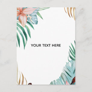 Postal De Anuncios Crea tu propio elegante dorado blanco