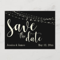 Cream sobre negro 30 con luces Save the Date 2
