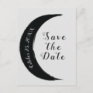 Postal De Anuncios Creciente Luna Negra Astrología Zodiaco Guardar la