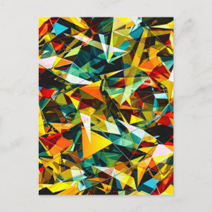 Postal De Anuncios Cristal de Vidrio Geométrico Abstracto Moderno y C