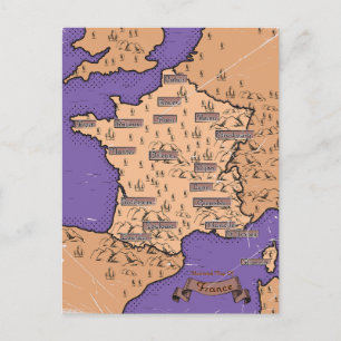 Postal De Anuncios Croacia mapa antiguo vintage