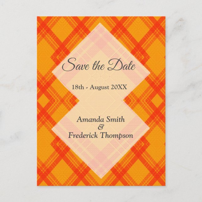 Postal De Anuncios Cruces Felices Rojo y Amarillo/Naranja (Anverso)