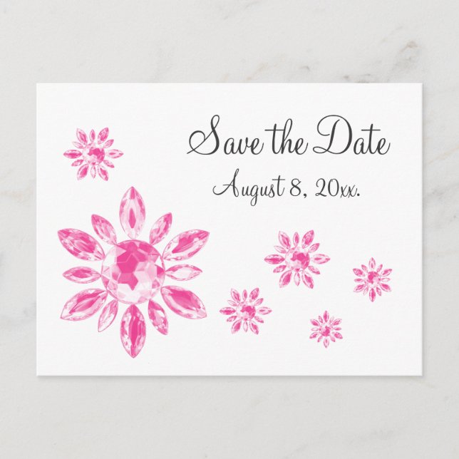 Postal De Anuncios Crystal's Save the Date Postcard (Anverso)