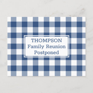 Postal De Anuncios Cuadro de Búfalo Blanco Azul Reunión Familiar Posp