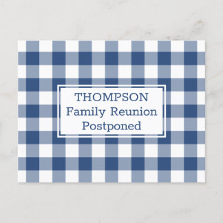 Postal De Anuncios Cuadro de Búfalo Blanco Azul Reunión Familiar Posp